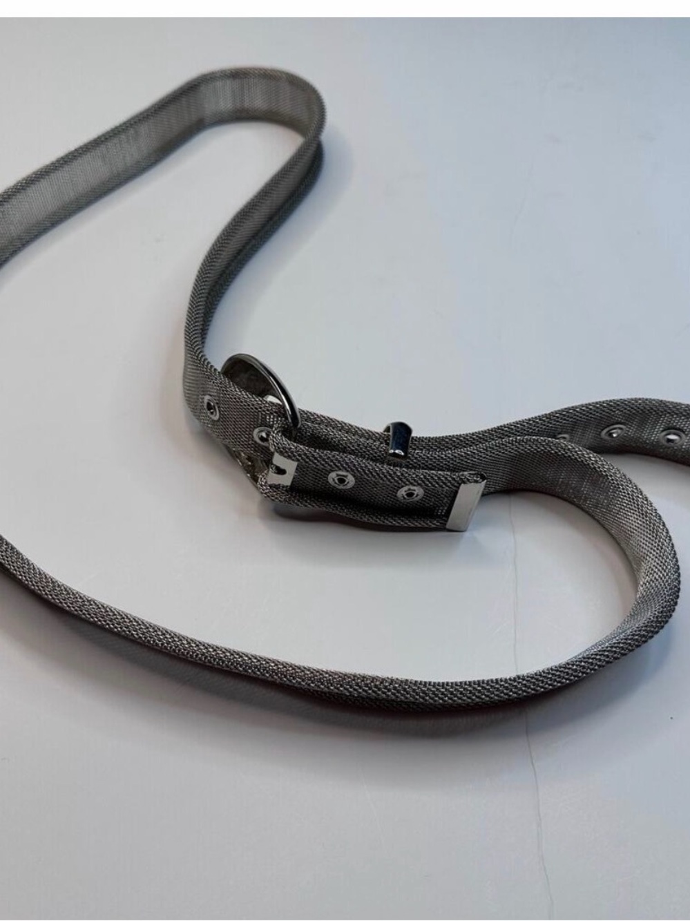 Vintage Y2K Metal Mesh Silver Belt
